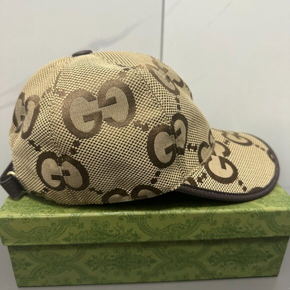 Gucci Beige GG Monogram Hat - Picture 3 of 6